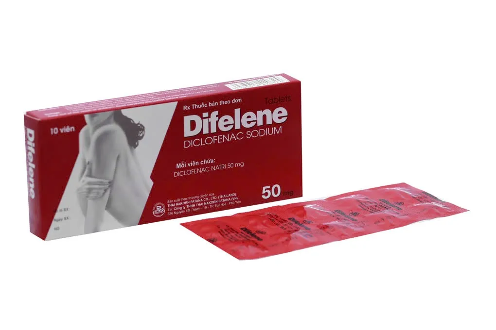 Difelene 50mg Thai Nakon (H/10v) – Giảm đau, kháng viêm hiệu quả cho xương khớp